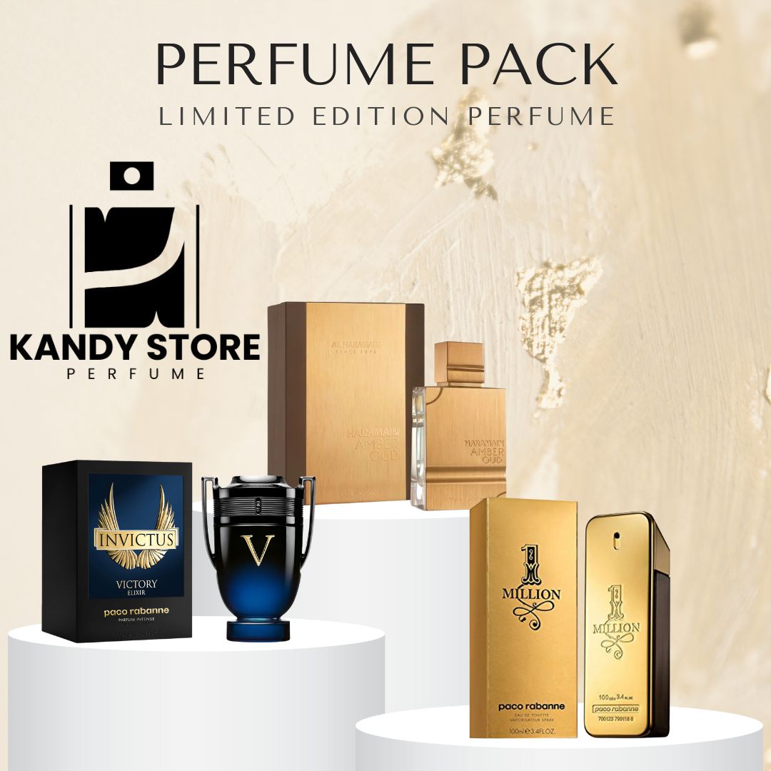Invictus Victory Elixir Parfum, One Millon, Amber Oud Gold Edition