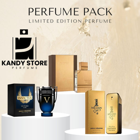 Invictus Victory Elixir Parfum, One Millon, Amber Oud Gold Edition
